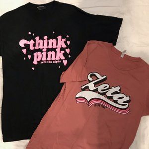 Think Pink Zeta Tau Alpha / ZTA Tee Bundle